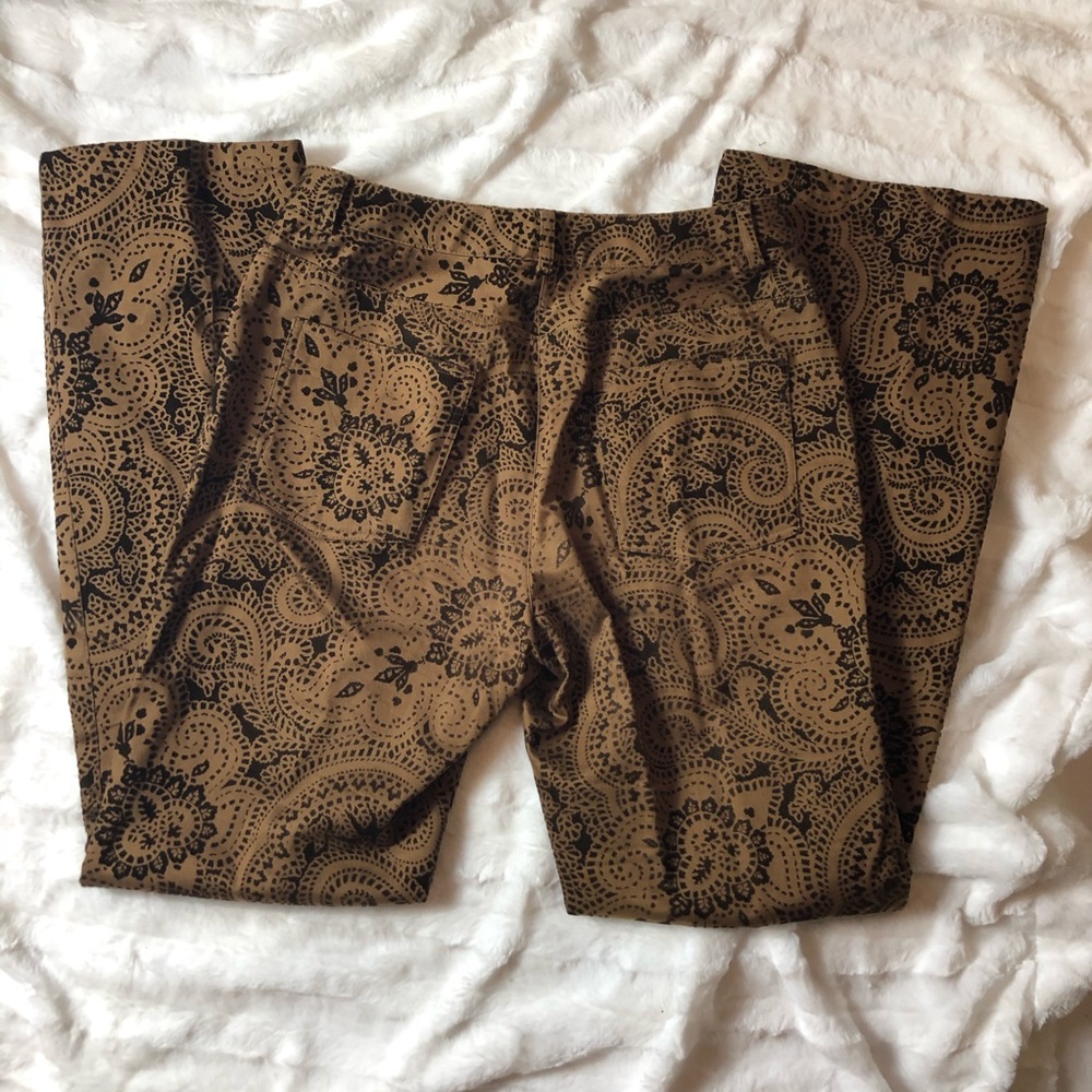 Etcetera Brown Printed Pattern Pants - image 2